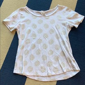 Aj white tee with gold detail small